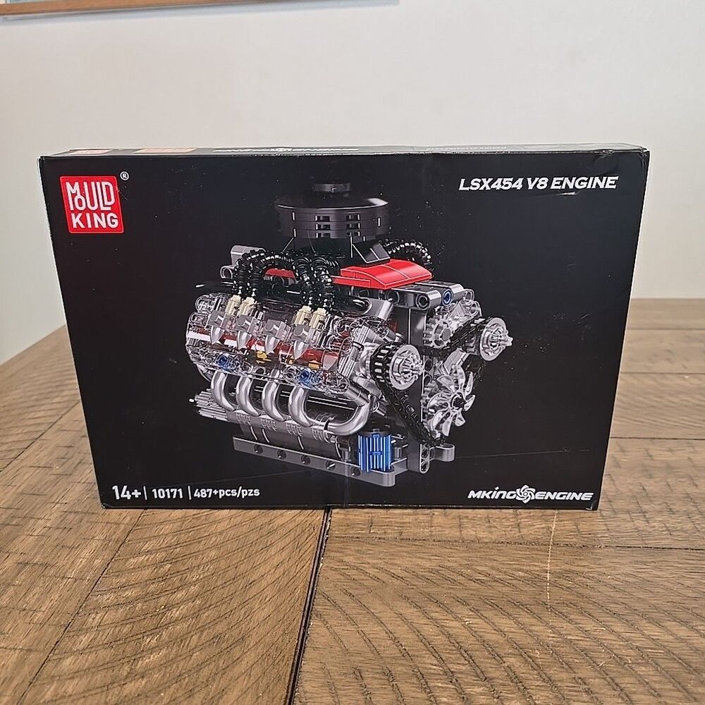 Mould King 10171 V8 Engine Motor LSX 454 Klemmbausteine 487pcs NEU OVP